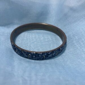 Elegant Blue and Gold Bangle